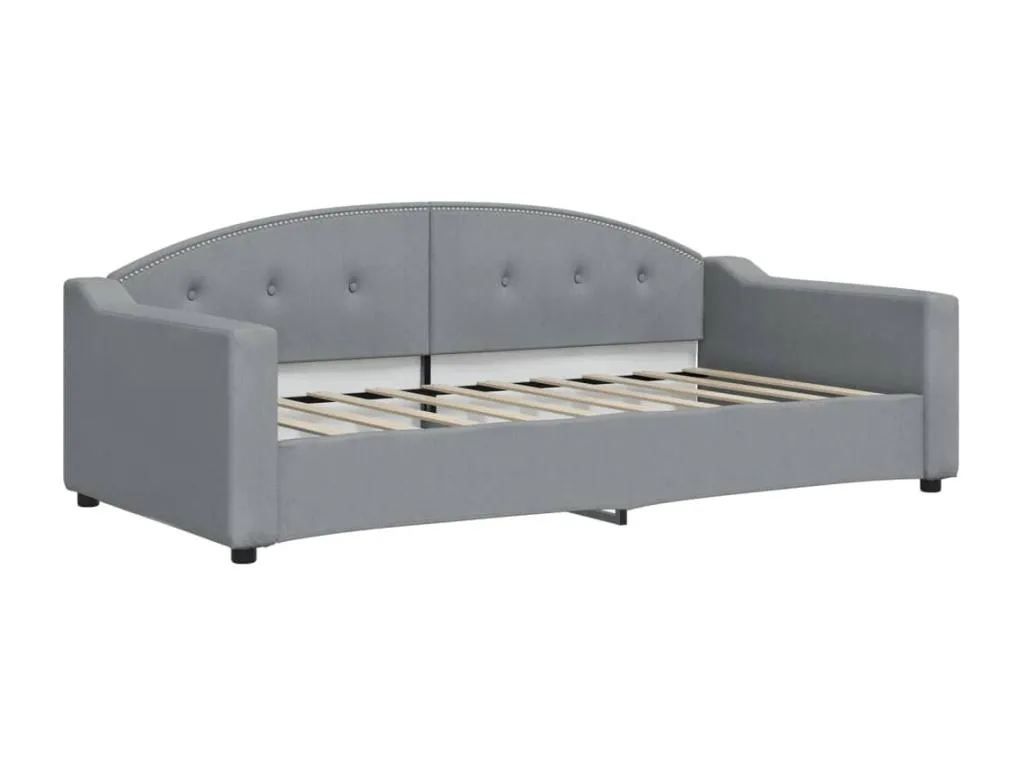 Sofá cama gris claro tejido 90x190 cm 31074qsqd
