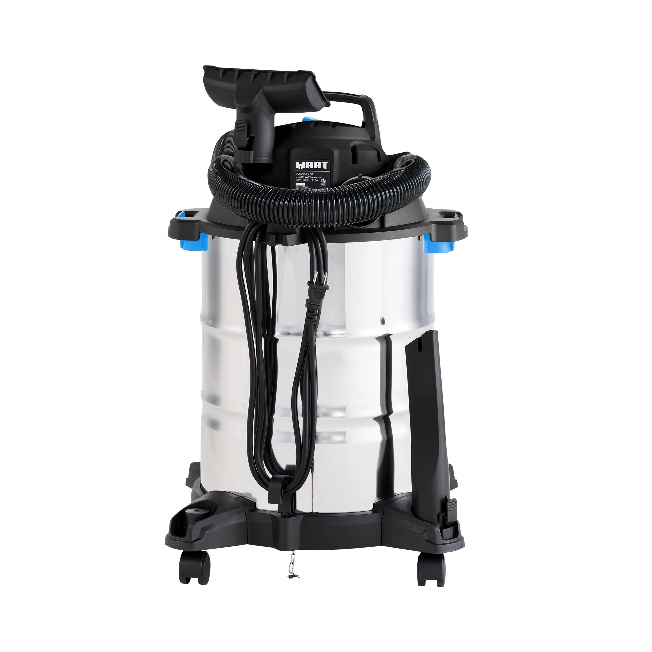 HART 8 Gallon 6 Peak HP Stainless Steel Wet/Dry Vacuum, VOC812SF 3703 - Image 4