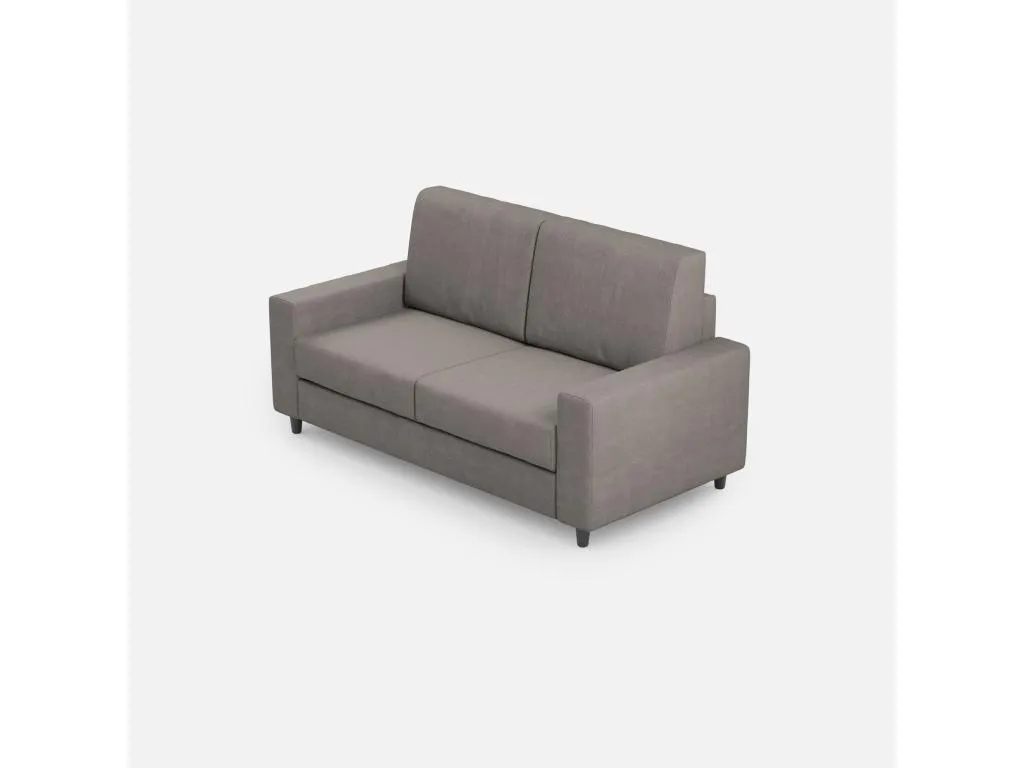 Sofá mediano Alkihogares de 2 plazas (dos plazas de 70 cm) dimensiones exteriores L.168 cm gris