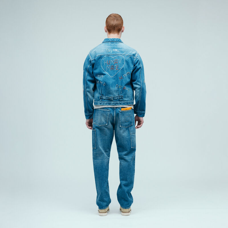 HUMAN MADE EMBROIDERED DENIM WORK JACKET