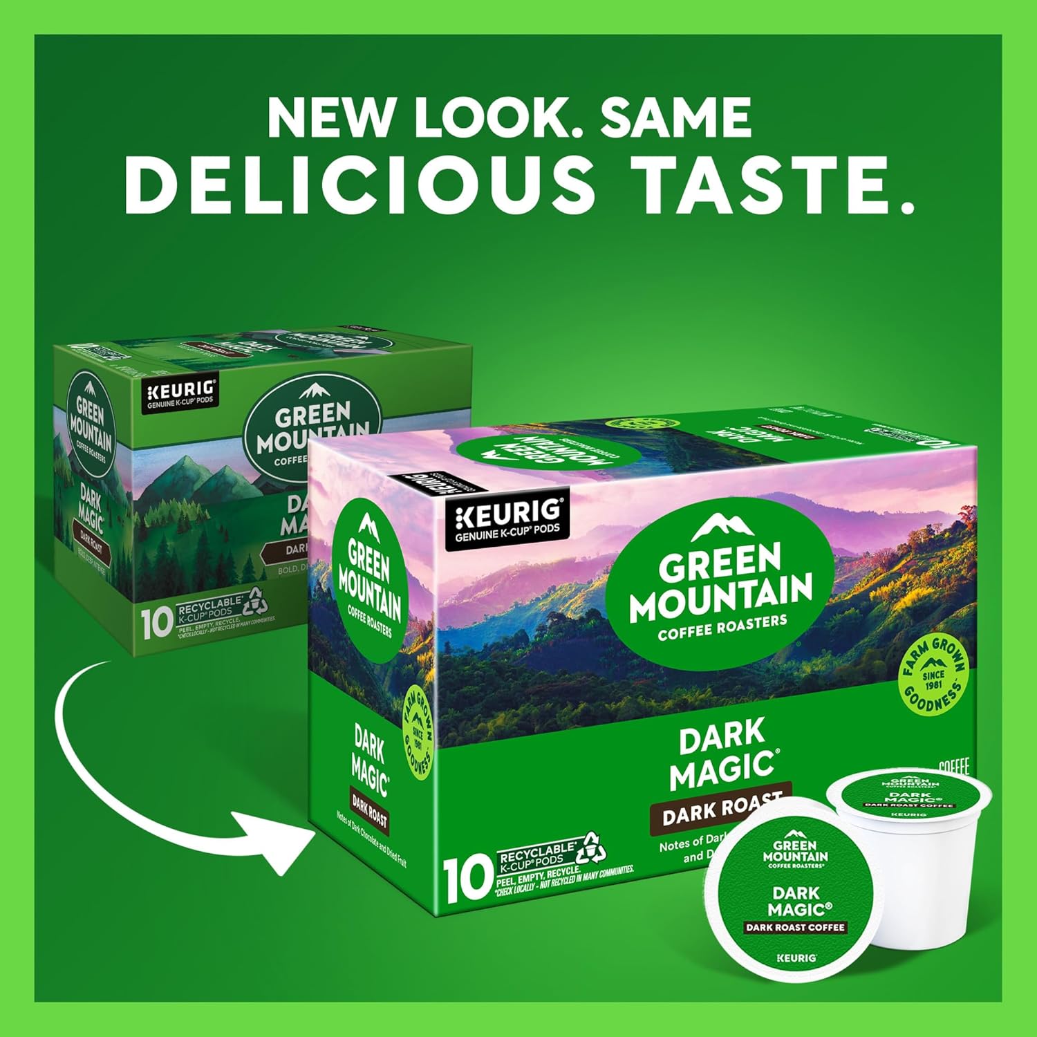 Green Mountain Coffee Roasters Dark Magic. Keurig Single Serve K-Cup Pods. Dark Roast Coffee. 60 Count. (6 Packs of 10)