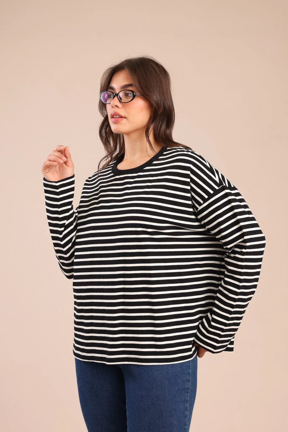 חולצה עם פסים| PLUS SIZE
