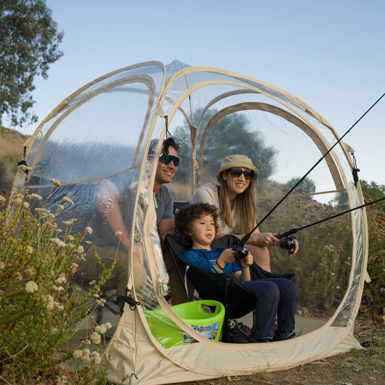 EighteenTek Four-Person Weatherproof Pop-Up Sports Pod Tent Shelter - Image 4