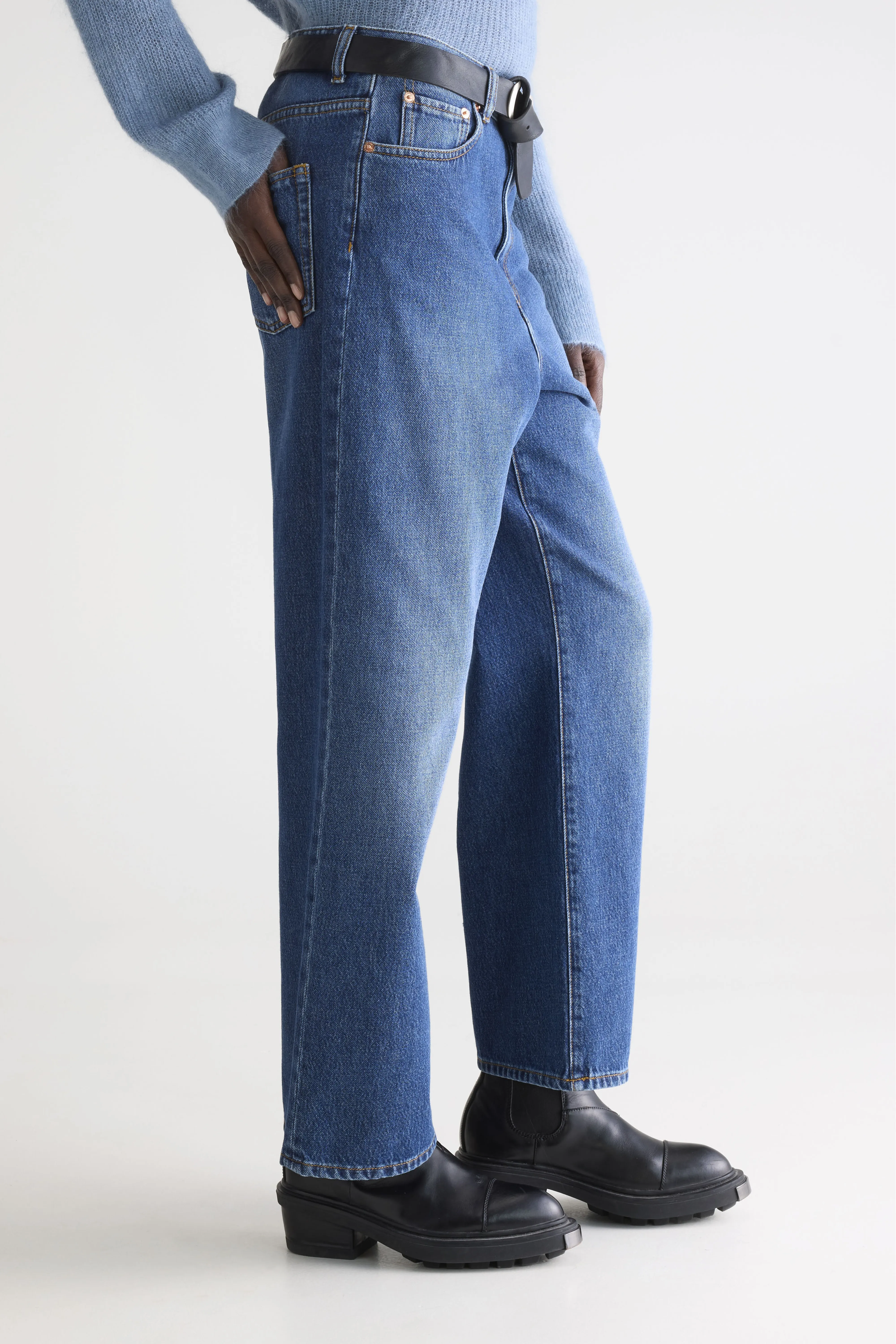 Bellerose Denim N. 61 - Wide blue jeans (242 / W / STONE WASH)
