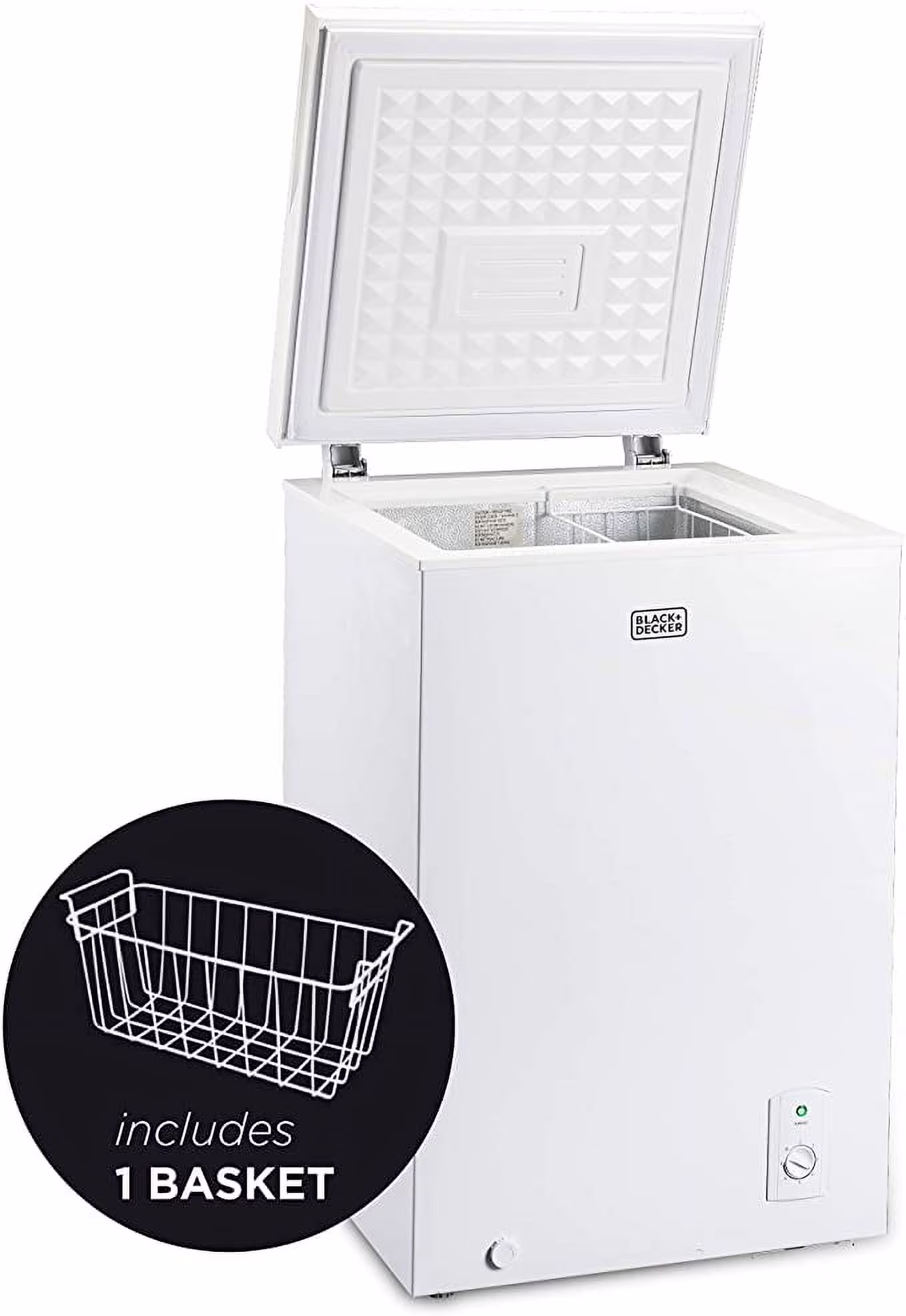 Black? BCFK356 3.5 - Cubic - Foot Chest Freezer, White(3.5 cu ft)