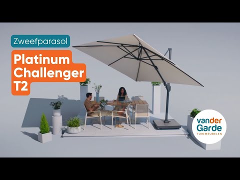 Platinum Challenger Premium T2 2,6x3,5 m. - Champagne Teak +voet+hoes