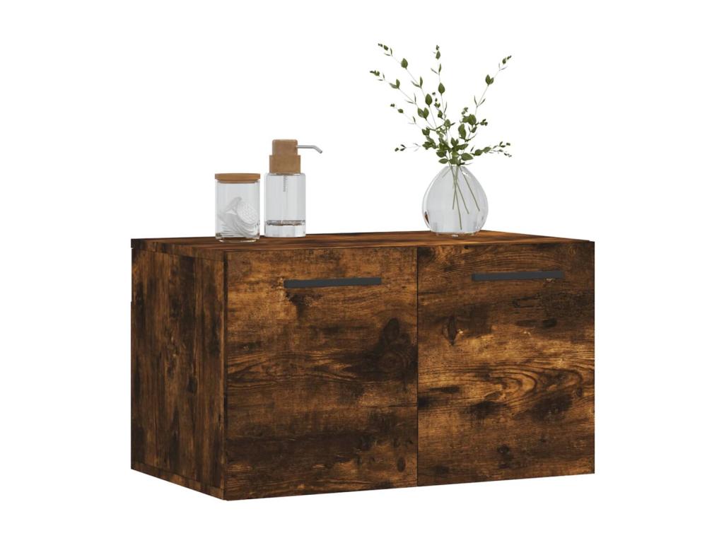 Hominor Armario de pared madera ingeniería roble ahumado 60x36 - 5x35 cm Marrón