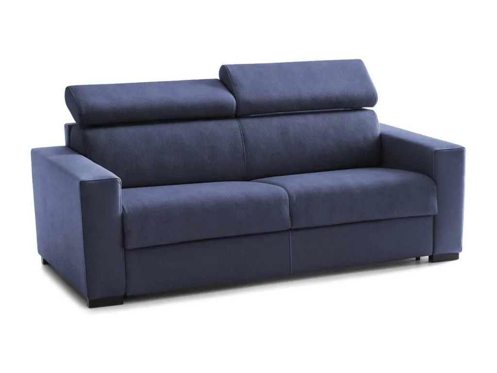 Sofá Cama Andreuworldcasa Sofá de 2 plazas Made in Italy Sofá de salón con apertura giratoria con reposacabezas regulables y reposabrazos estándar