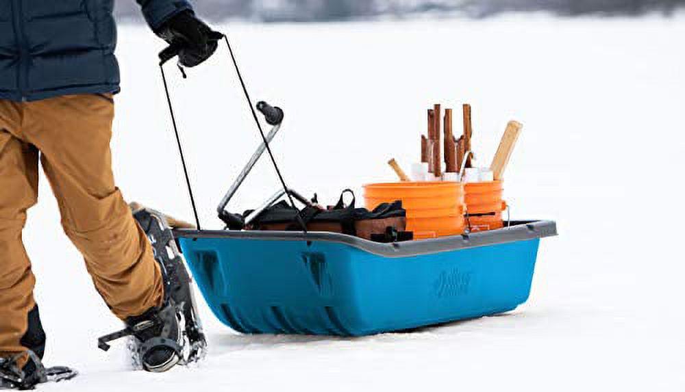 Pelican Trek 52 Utility Sled - Ram-X Runners. Pull Rope and Travel Cover - 4 Season Sled - Heavy Duty RAM-X Construction - Carry Up to 226 lb - Cyan - Image 2