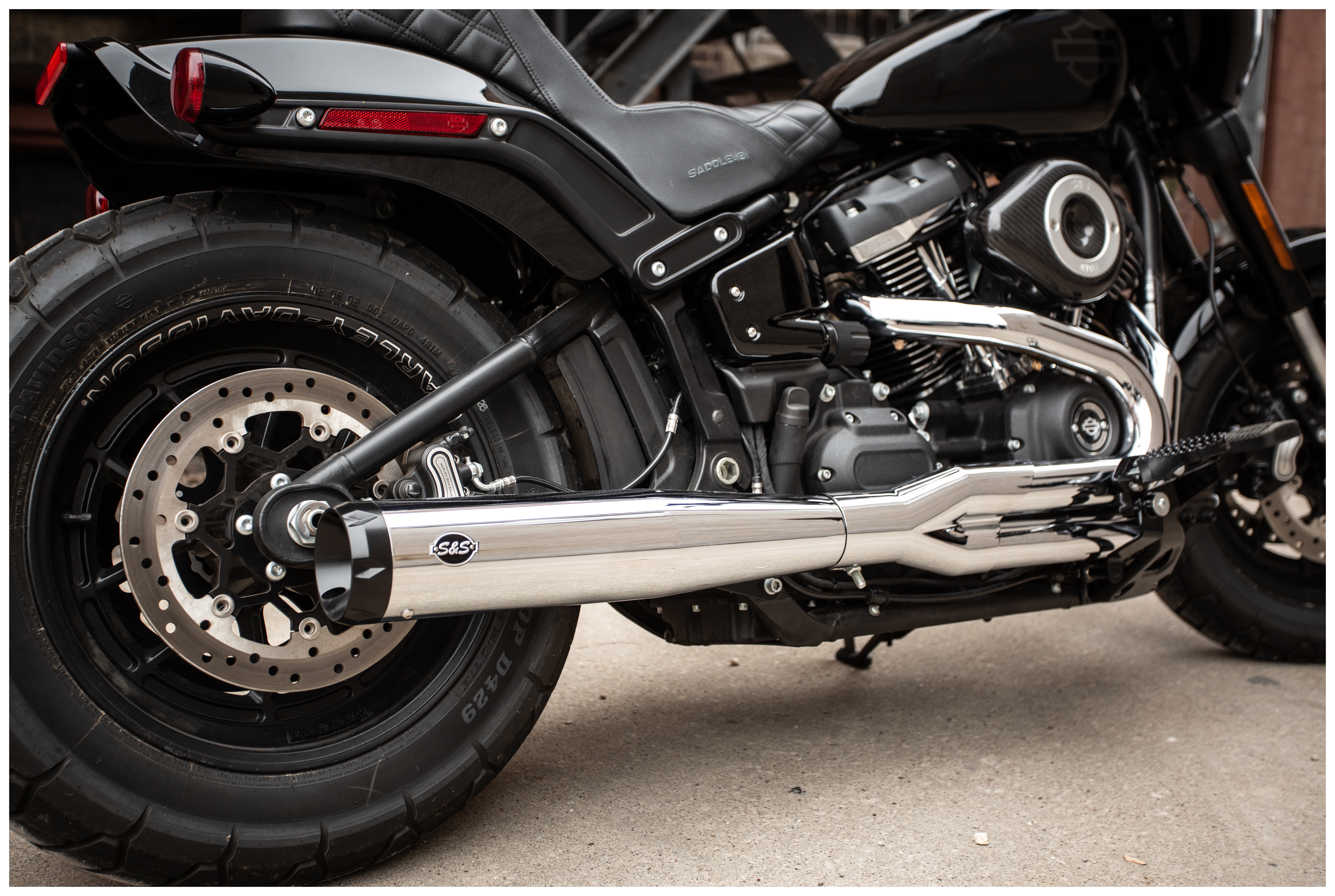 SportsBikeShop S&S Cycle SuperStreet 2-Into-1 Exhaust For Harley