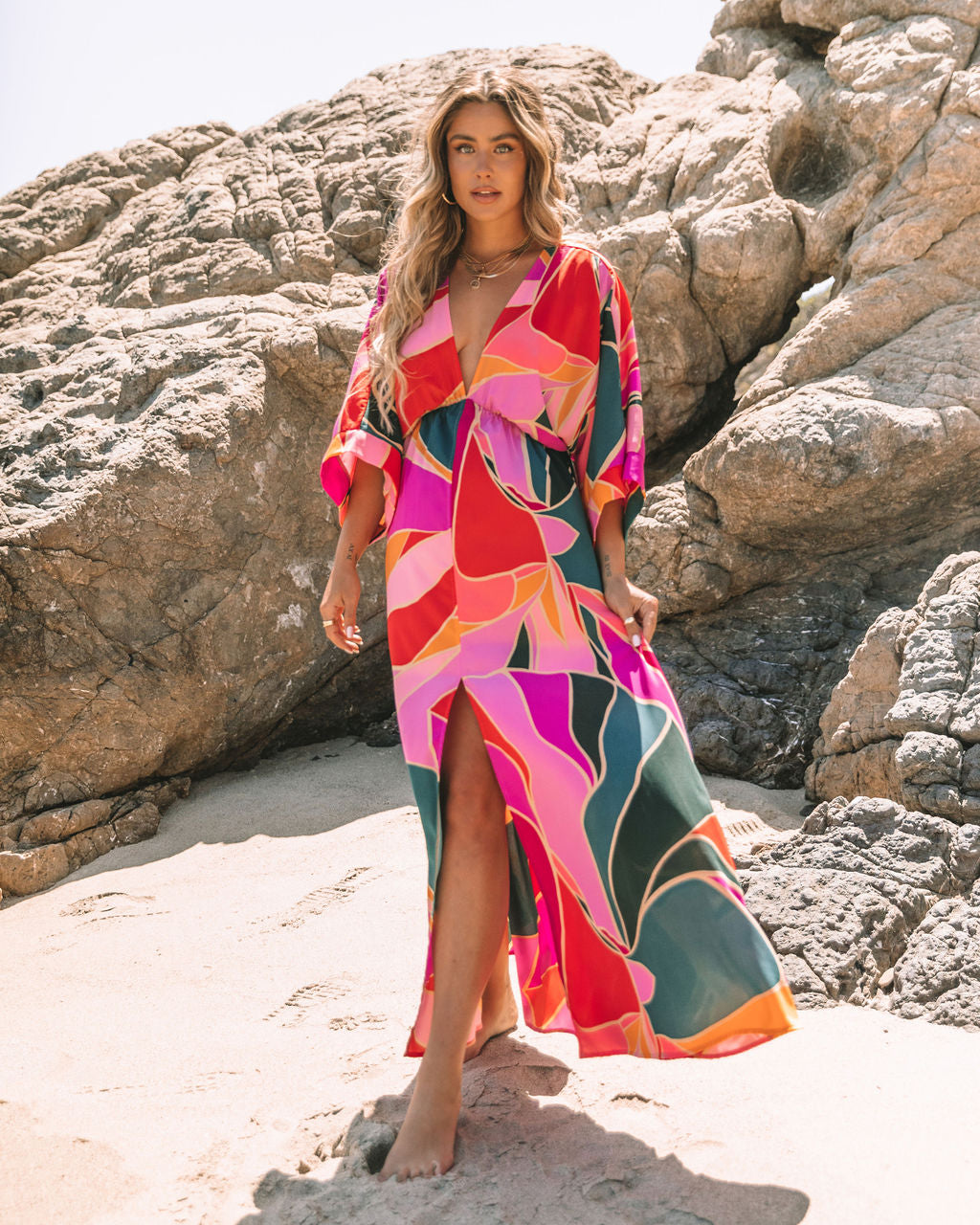 Tropical Mindset Kimono Maxi Dress - SALE - Se7enfashion