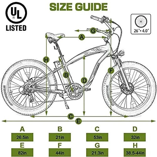 ECOTRIC Adult Electric Bike 26 x 4.0 in Fat Tires, 750W, 48V 13AH - Hammer - Image 5 ECOTRIC Adult Electric Bike 26 x 4.0 in Fat Tires, 750W, 48V 13AH - Hammer - Image 5