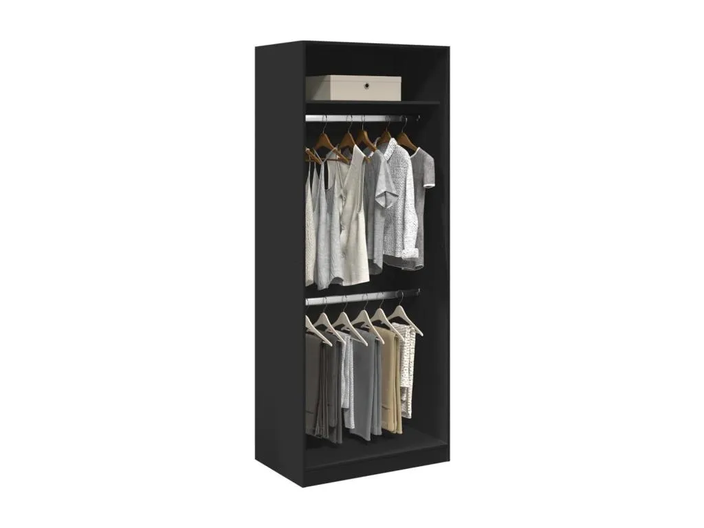 Armario de Habitarluz de ingeniería negro 80x50x200 cm 59101LCNO
