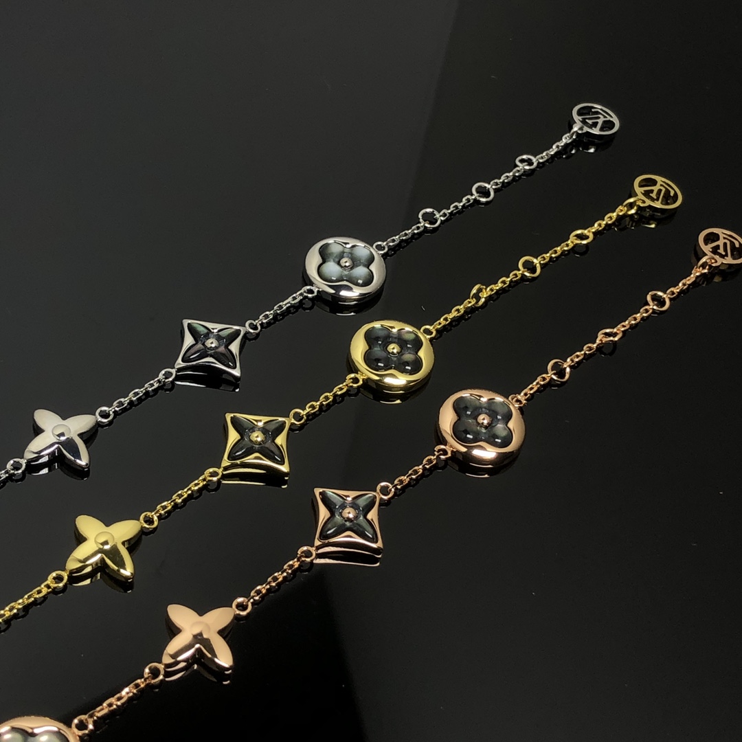 Louis Vuitton 5 Motifs Gray Mother of Pearl Bracelet - Original Replica Club