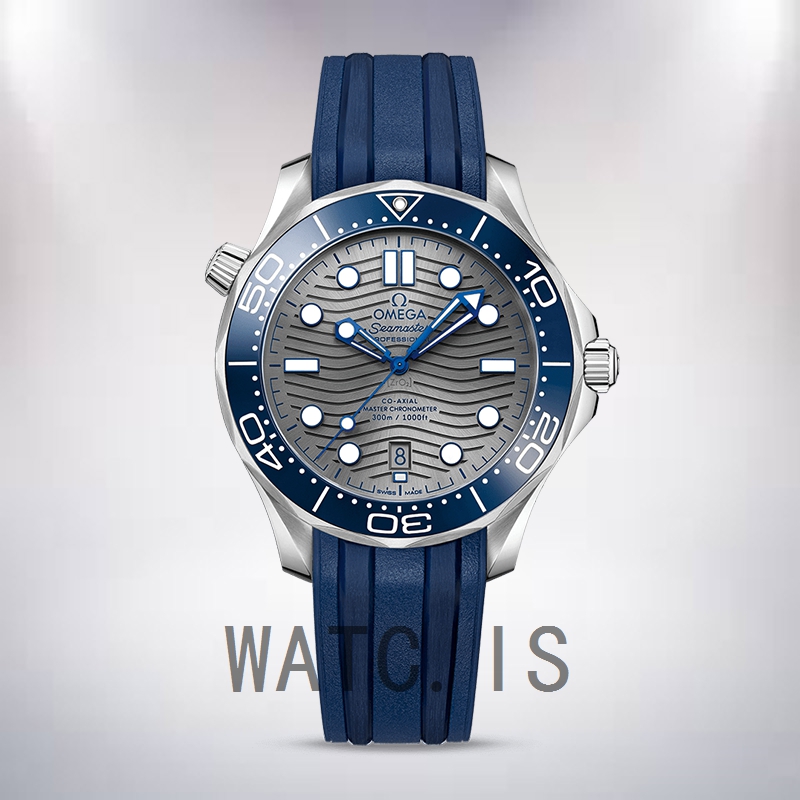 Omega Seamaster 42mm 210.32.42.20.06.001 Men Rubber Band Silver-tone