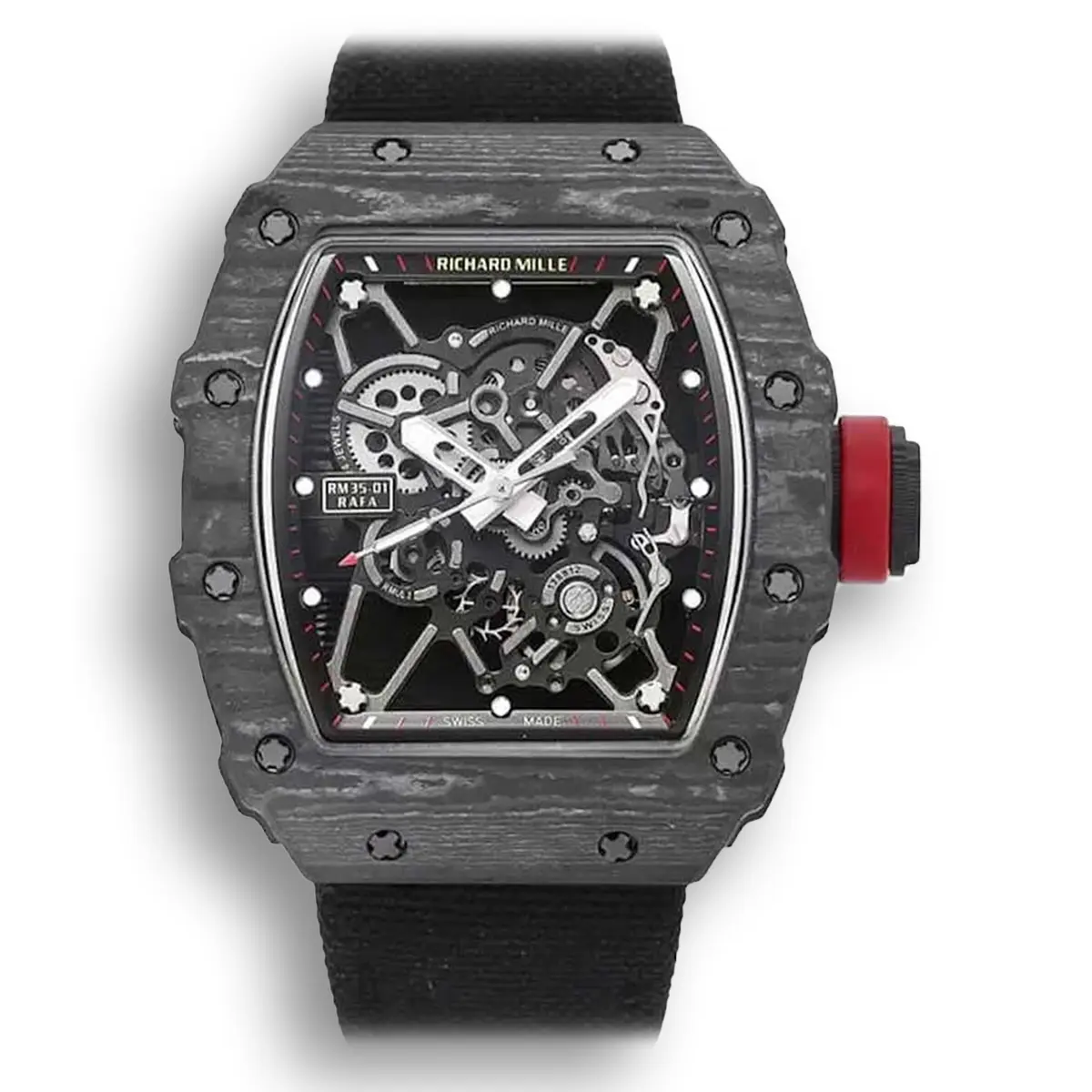 Replica Richard Mille RM35-01 BBR Factory Black Carbon Fiber Case