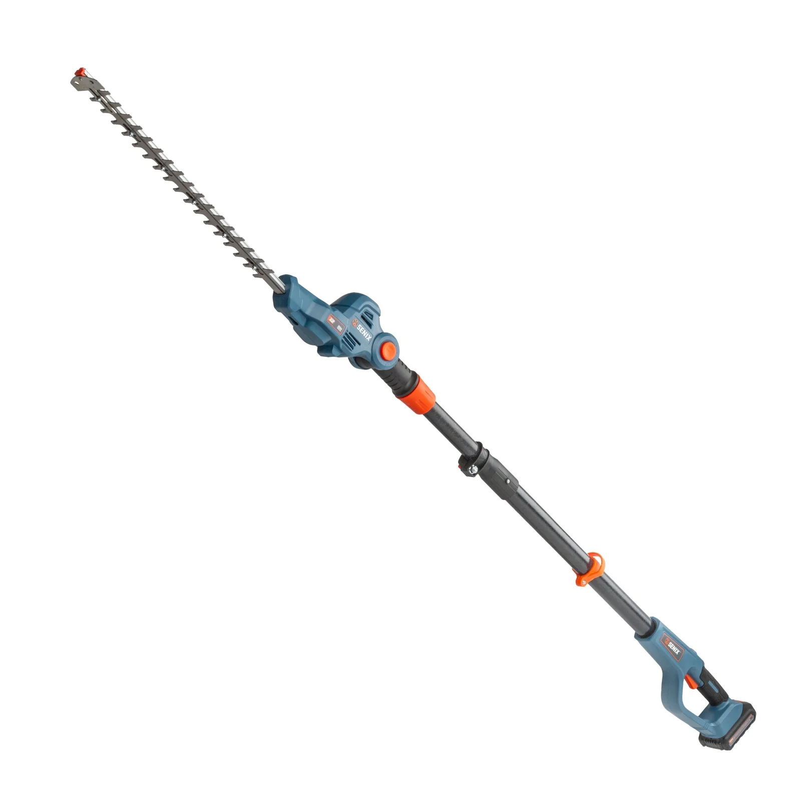 SENIX 20 Volt Max* Cordless Pole Hedge Trimmer 18-Inch Cutting / 21-inch Blade Length with Adjustable Head & Telescoping Shaft, Battery & Charger included, HTPX2-M - Image 9