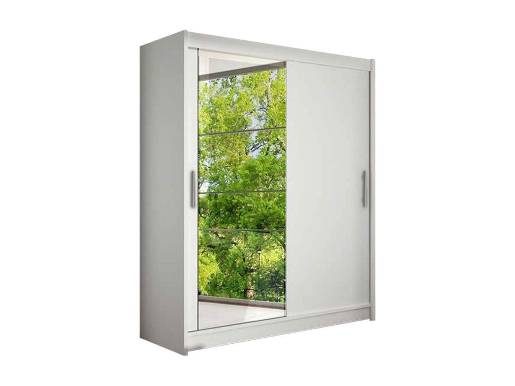 Armario Homelyvo 112 - Blanco - 200x150x58cm - Puertas de armario Correderas