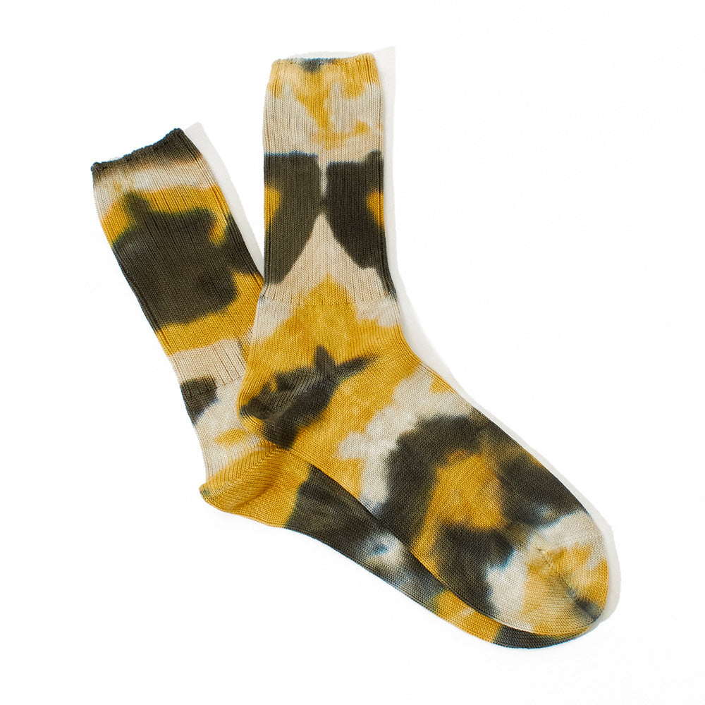 Anonymous ISM - Chaussettes Tie & Dye - Jaune 89