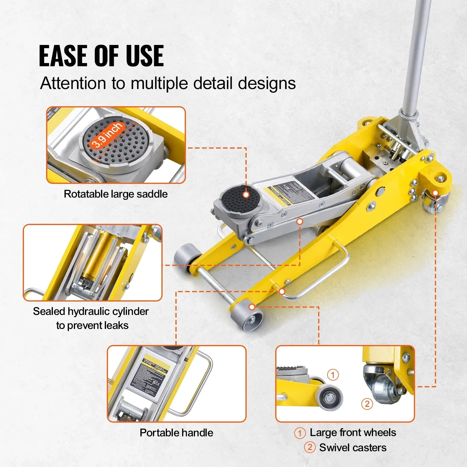 KFFKFF Low Profile Aluminum Floor Jack, 3 Ton Capacity, 3.7-18.3 Inch Lift Range, Dual Piston - Image 5 KFFKFF Low Profile Aluminum Floor Jack, 3 Ton Capacity, 3.7-18.3 Inch Lift Range, Dual Piston - Image 5