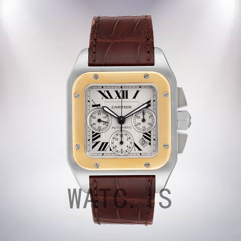 Cartier Santos W20091X7 Men's 39mm White Dial Silver-tone