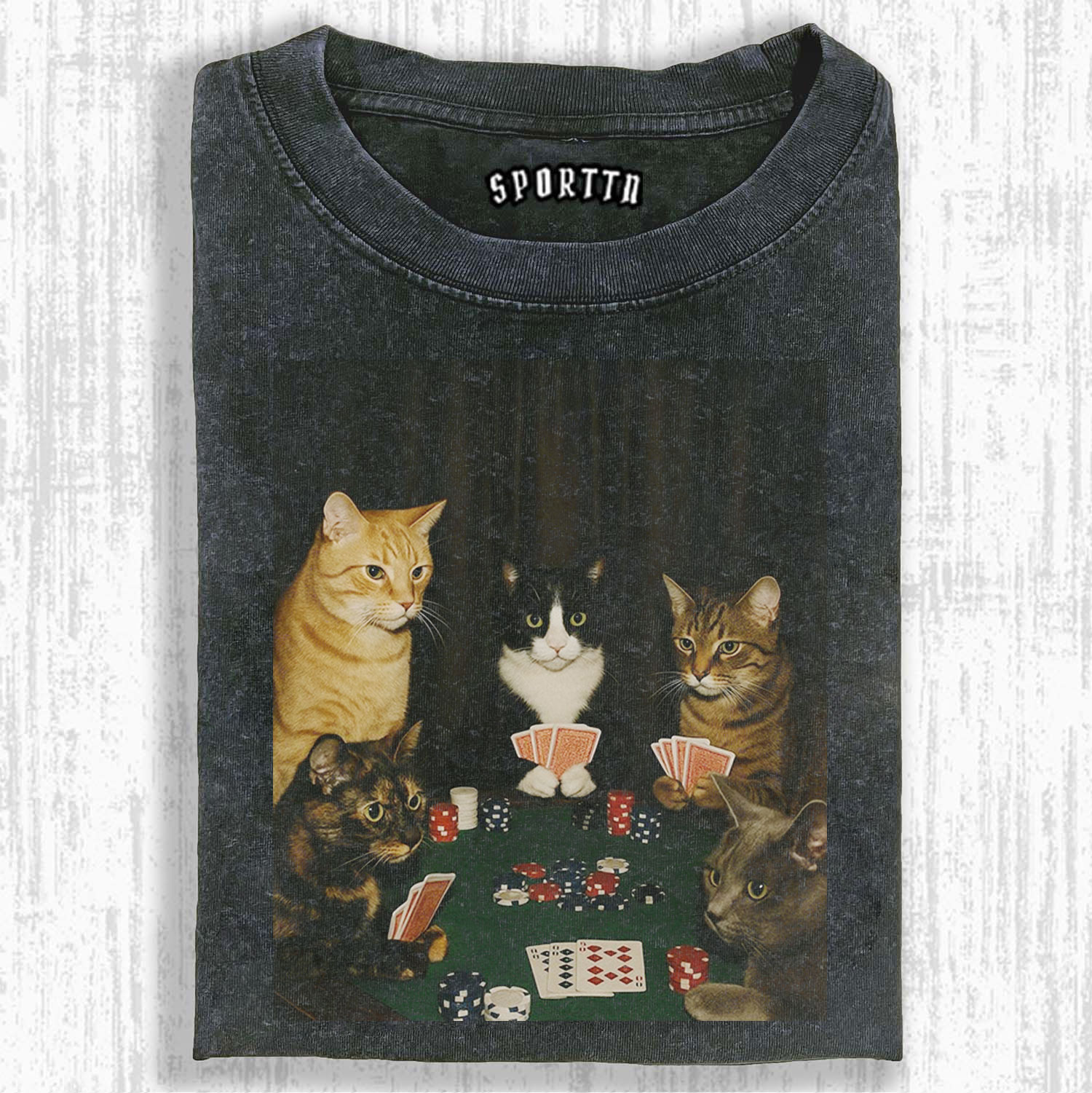 CATS' POKER NIGHT T-SHIRT