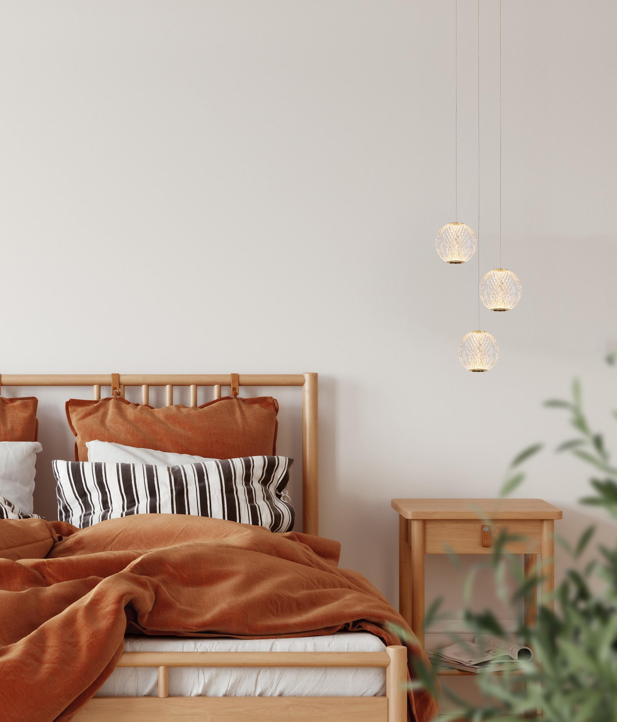 Cintra 3 cluster hanglamp LED rond transparant