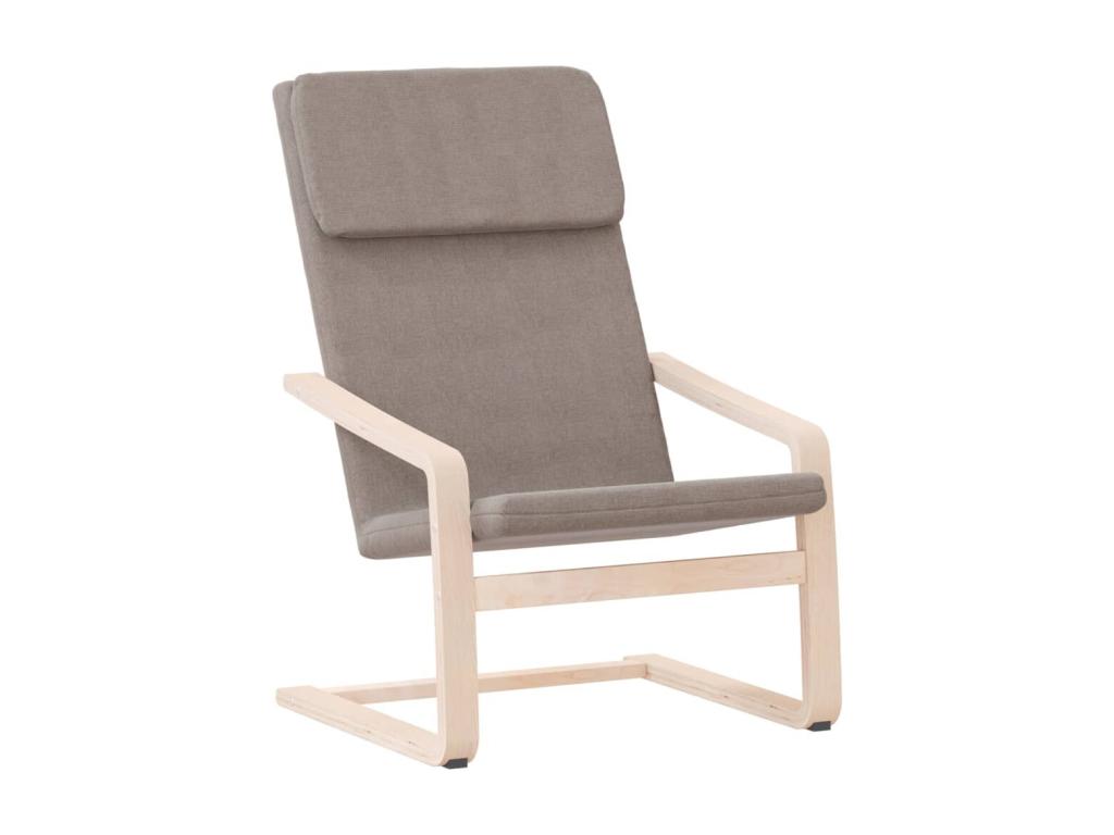 Sillón de Confortzx de tela gris taupe