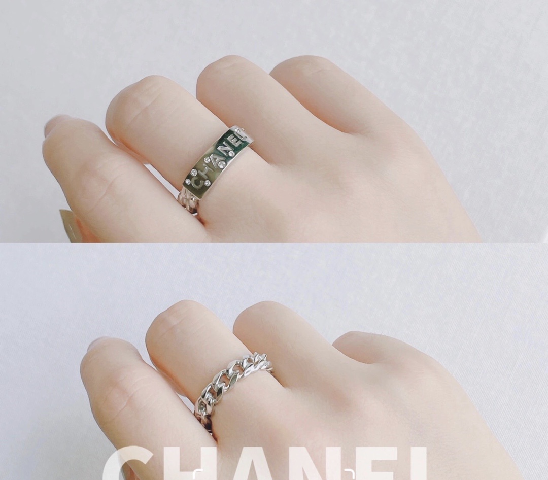 Chanel Monogram Silver Ring - Original Replica Club
