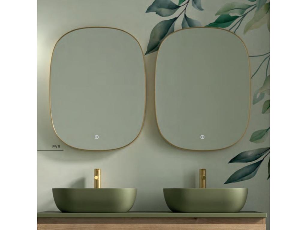 Espejo De Baño Led Mod. Flow 80x70 Cromado