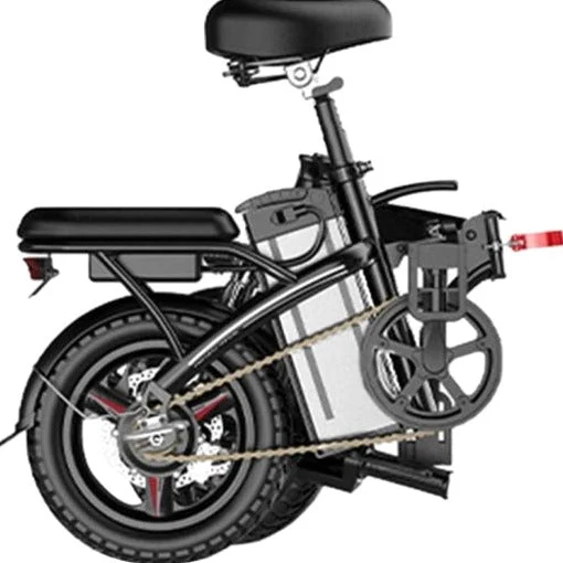 Folding Electric Bike 250W, 14 Inch, LCD Display, Removable Battery, Dual Disc Brake, Black - Image 4 Folding Electric Bike 250W, 14 Inch, LCD Display, Removable Battery, Dual Disc Brake, Black - Image 4
