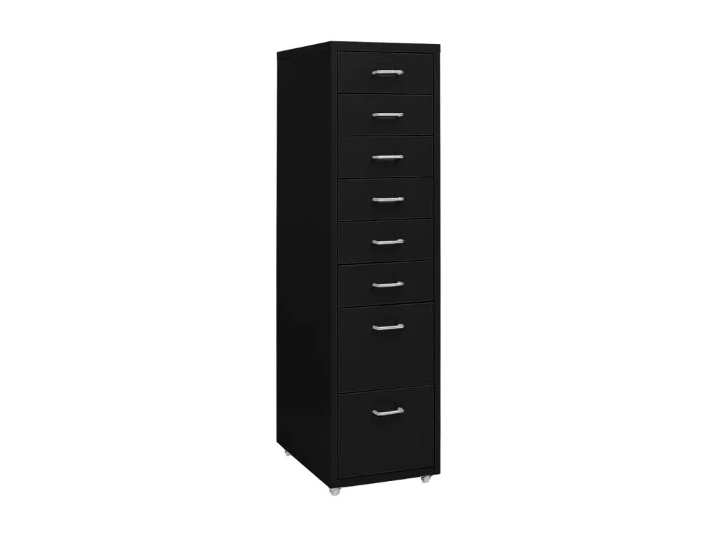 Armario archivador móvil Alkihogares negro 28x41x109 cm