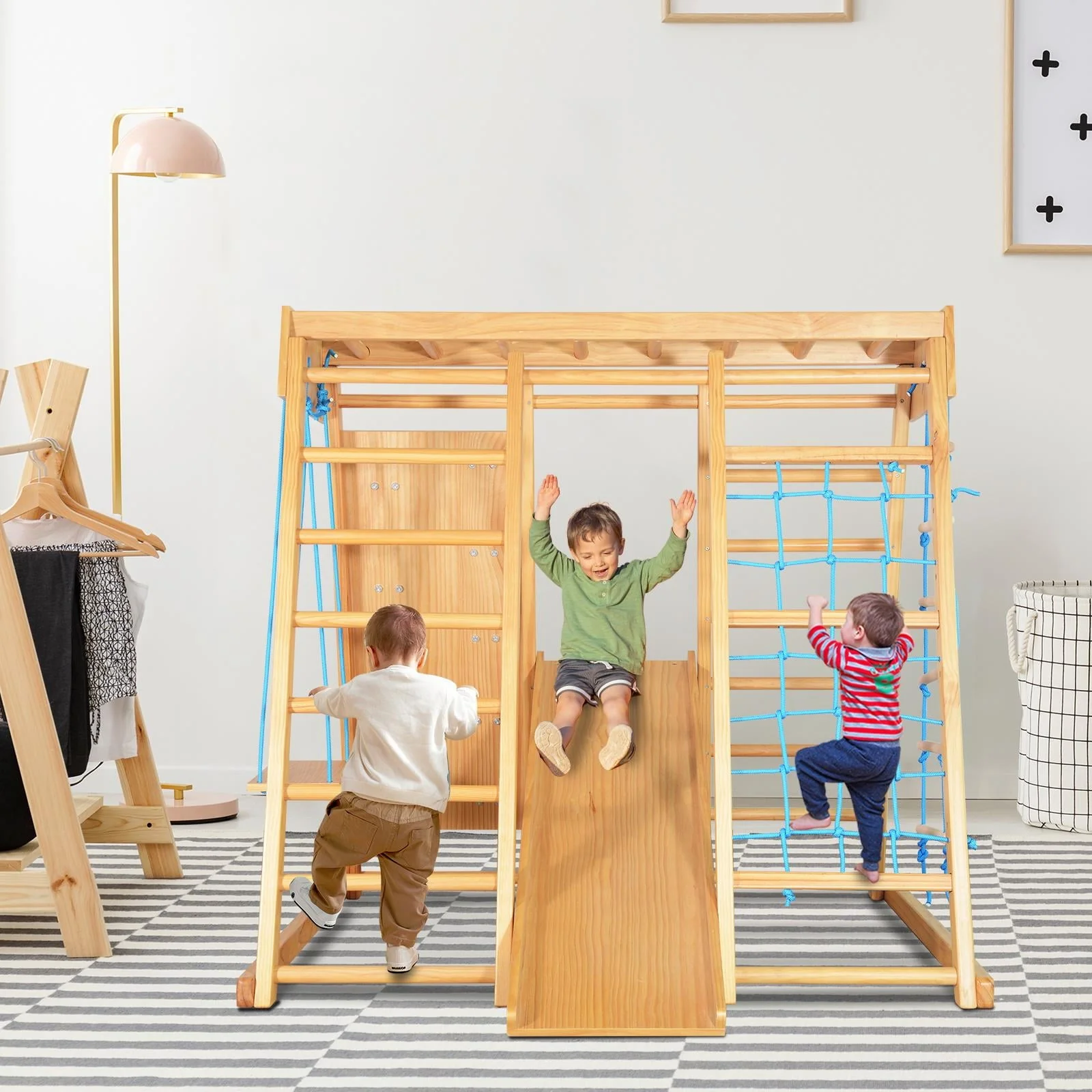 LALAHO 7-in-1 Indoor Playground Kids Playground Climbing Toys for Toddlers, Indoor Jungle Gym for Toddlers - Image 5