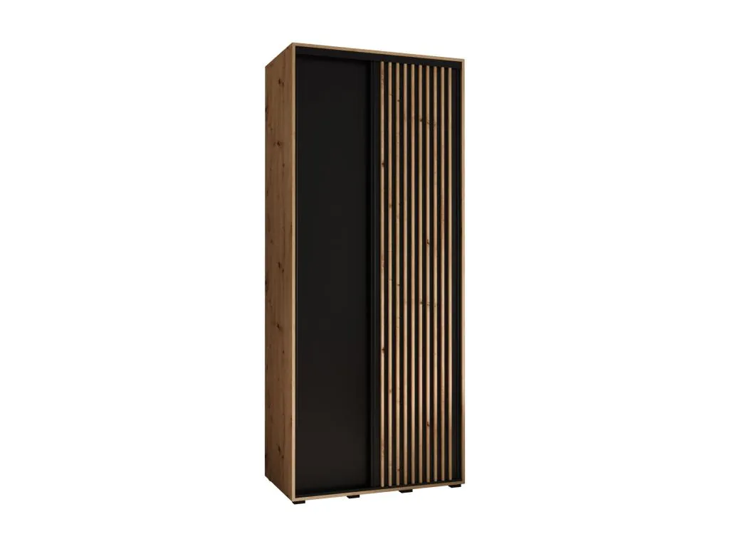 ARMARIO Hogarmini 1 DE PUERTAS CORREDERAS 235.2/110/45 2 puertas (artisan/negro) 21747vetz
