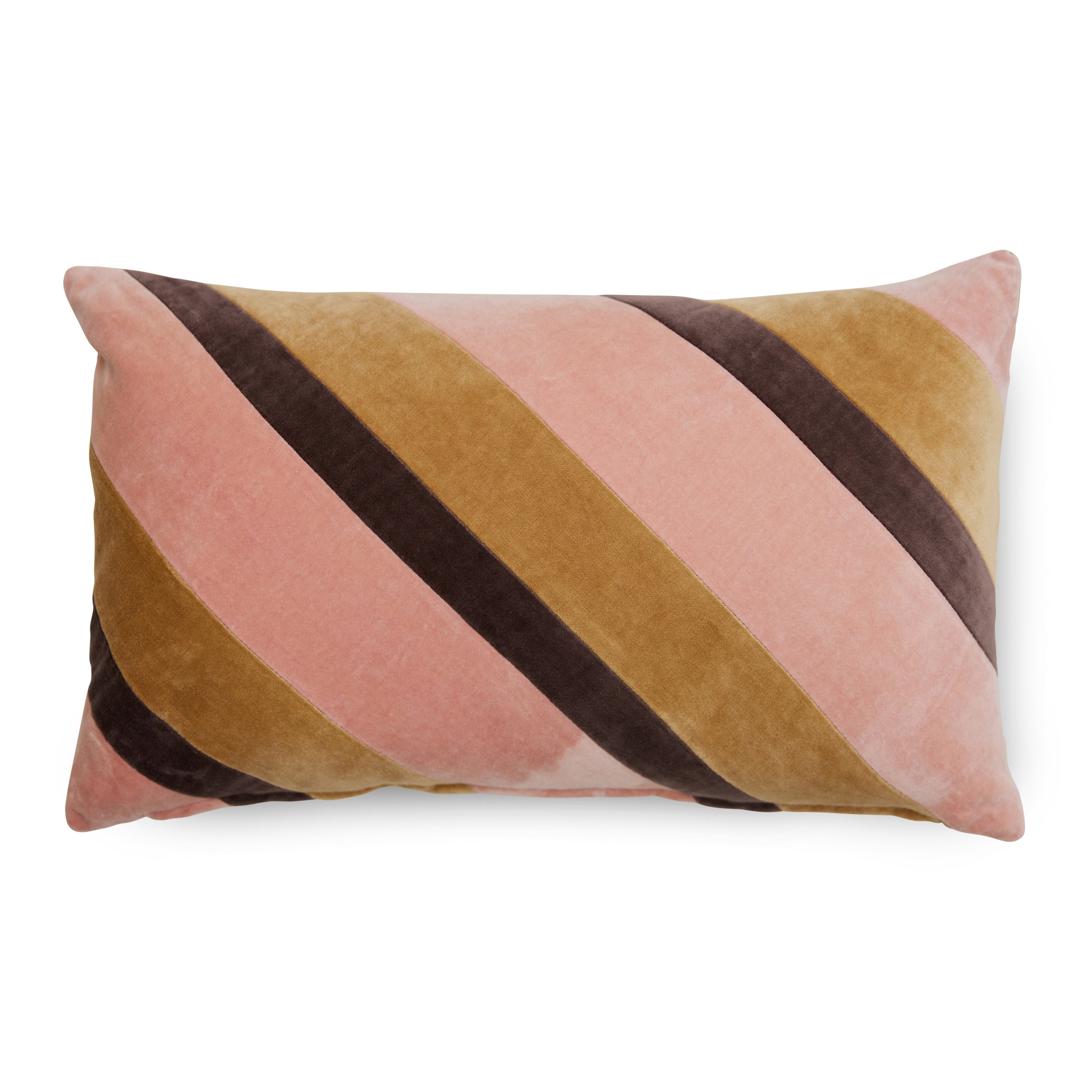HKliving Striped Velvet Sierkussen 30 x 50 cm - Sunkissed