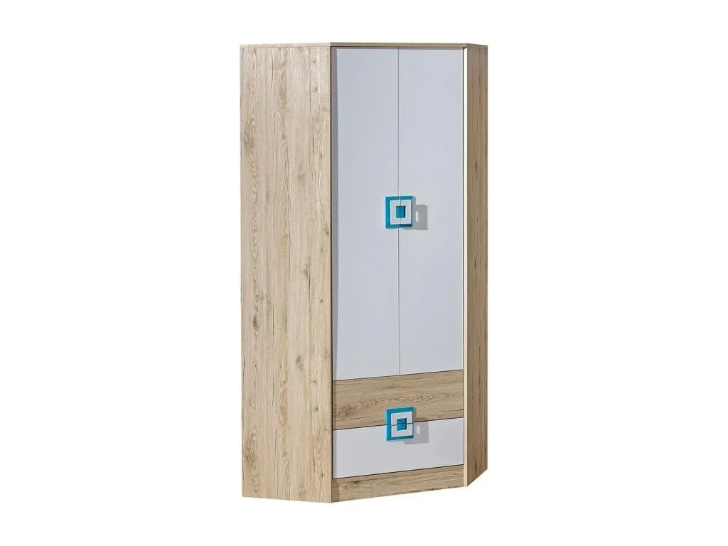 Armario de rincón Patriciabaezcasa F102 Turquesa | Patriciabaezcasa claro | Blanco 190x87x87cm