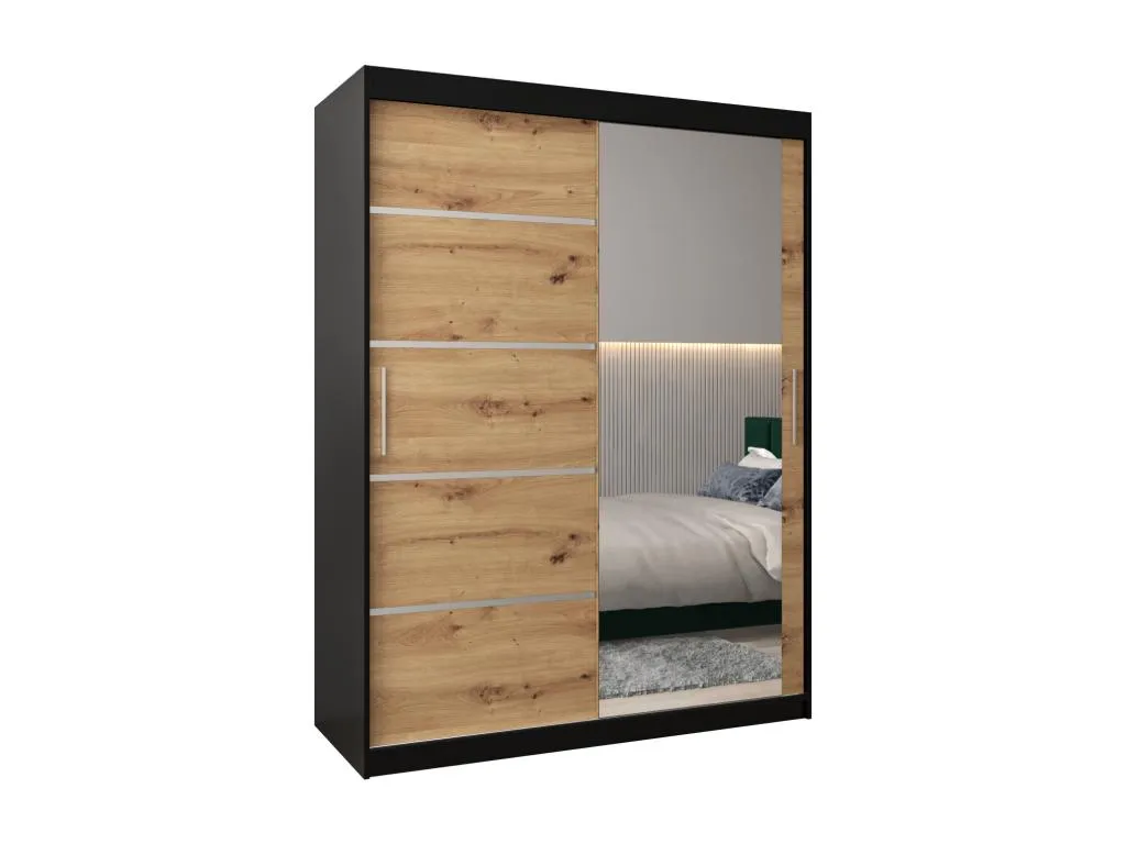 ARMARIO Luxmbls 2 DE PUERTAS CORREDERAS 200/150/62 2 puertas (negro/artisan) 52493JHOQ