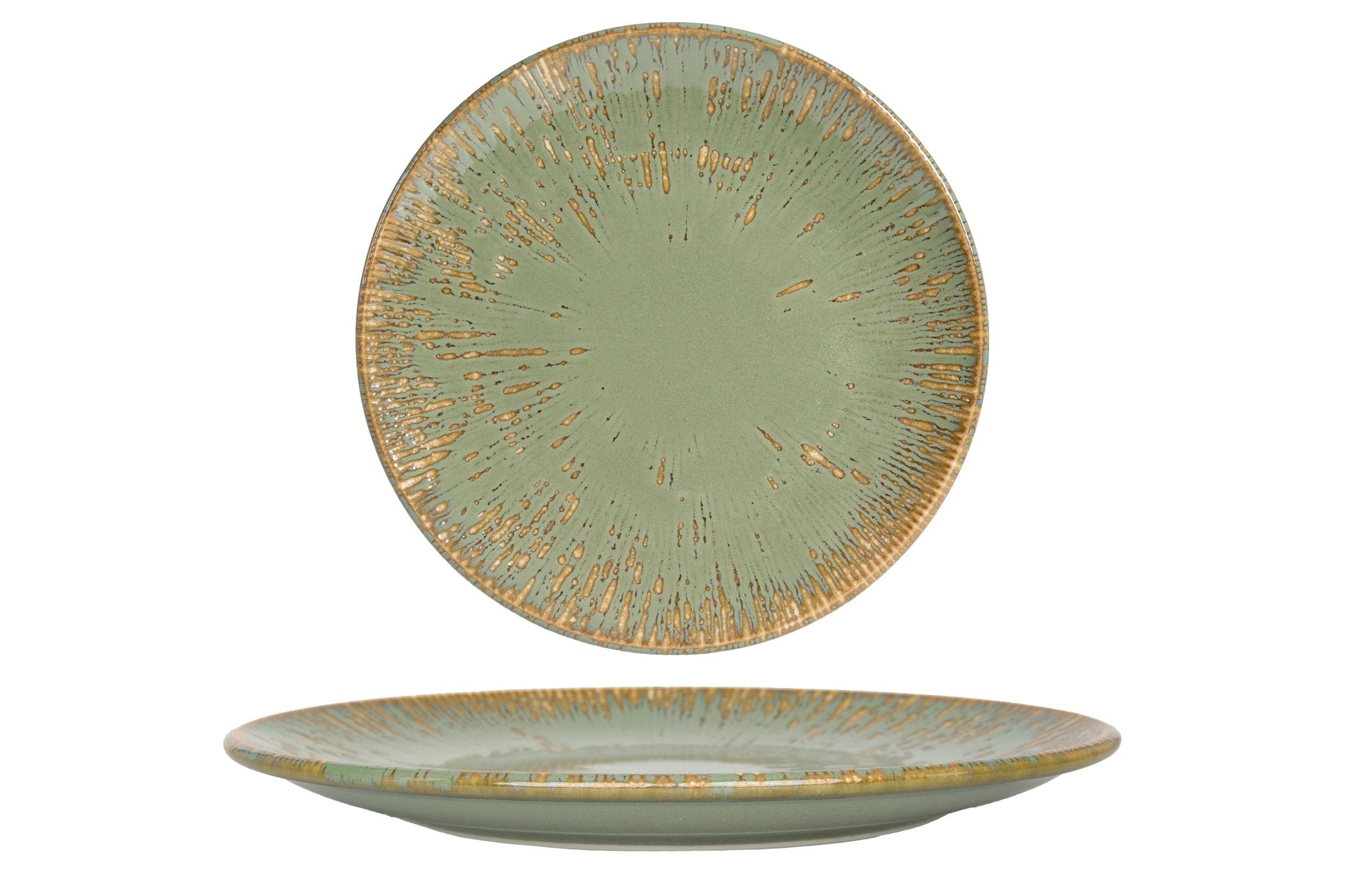 Bonna Gebaksbord - Sage Snell - Porselein - 23 cm - set van 6