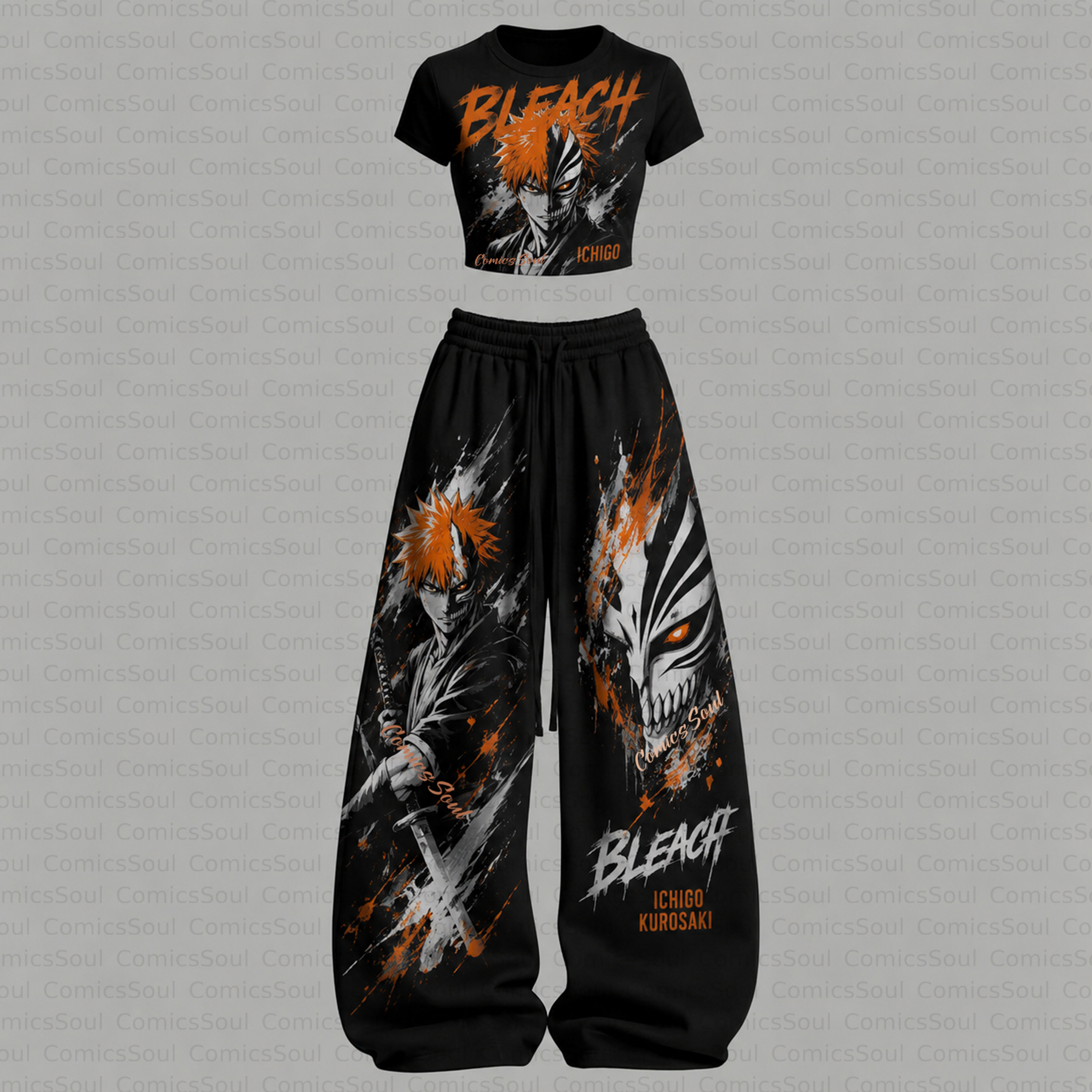 BLEACH T-Shirt & Elasticated Trousers Two-Piece Set