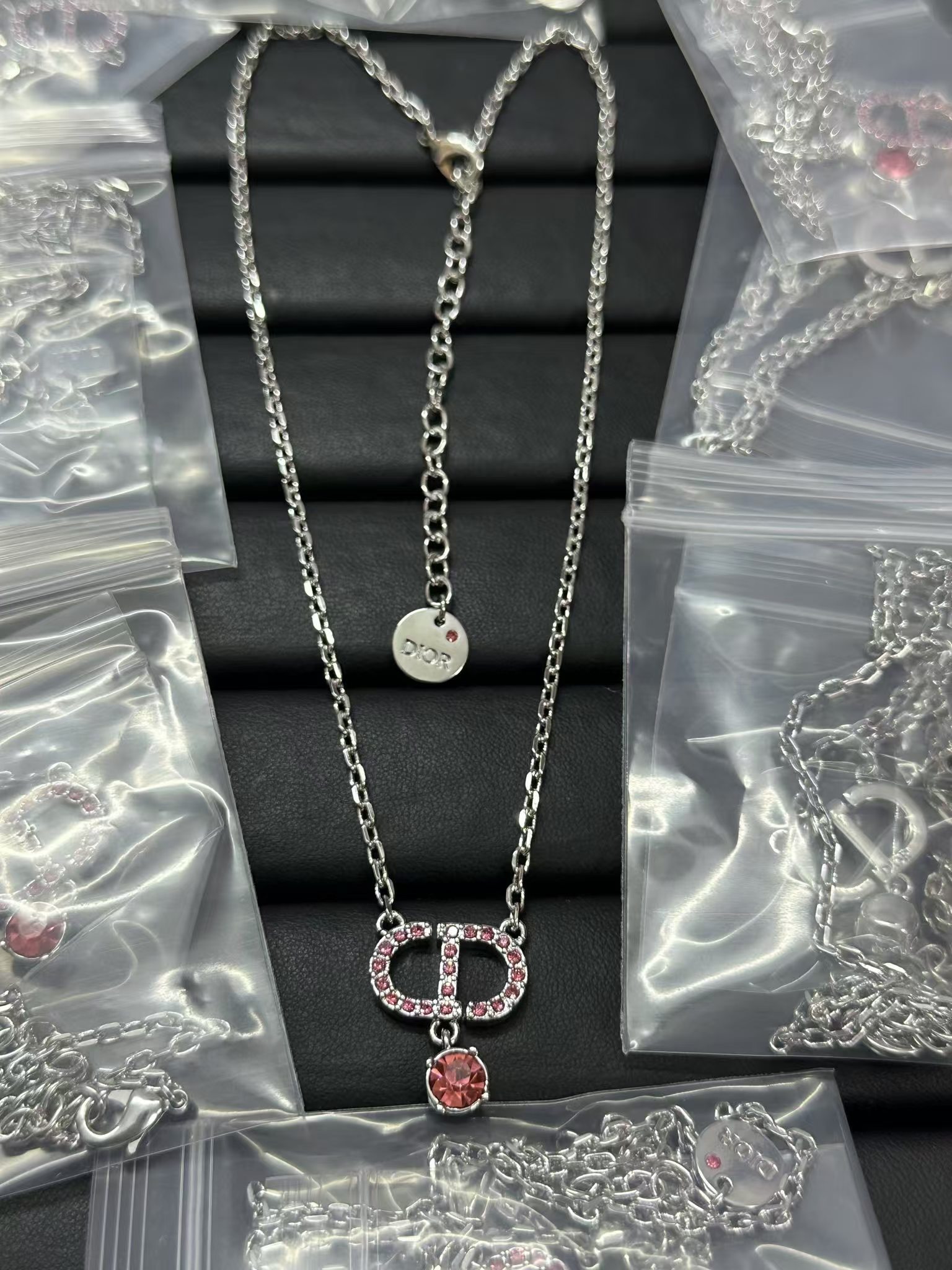 Dior CD Pendant Diamond Drop Necklace - Original Replica Club
