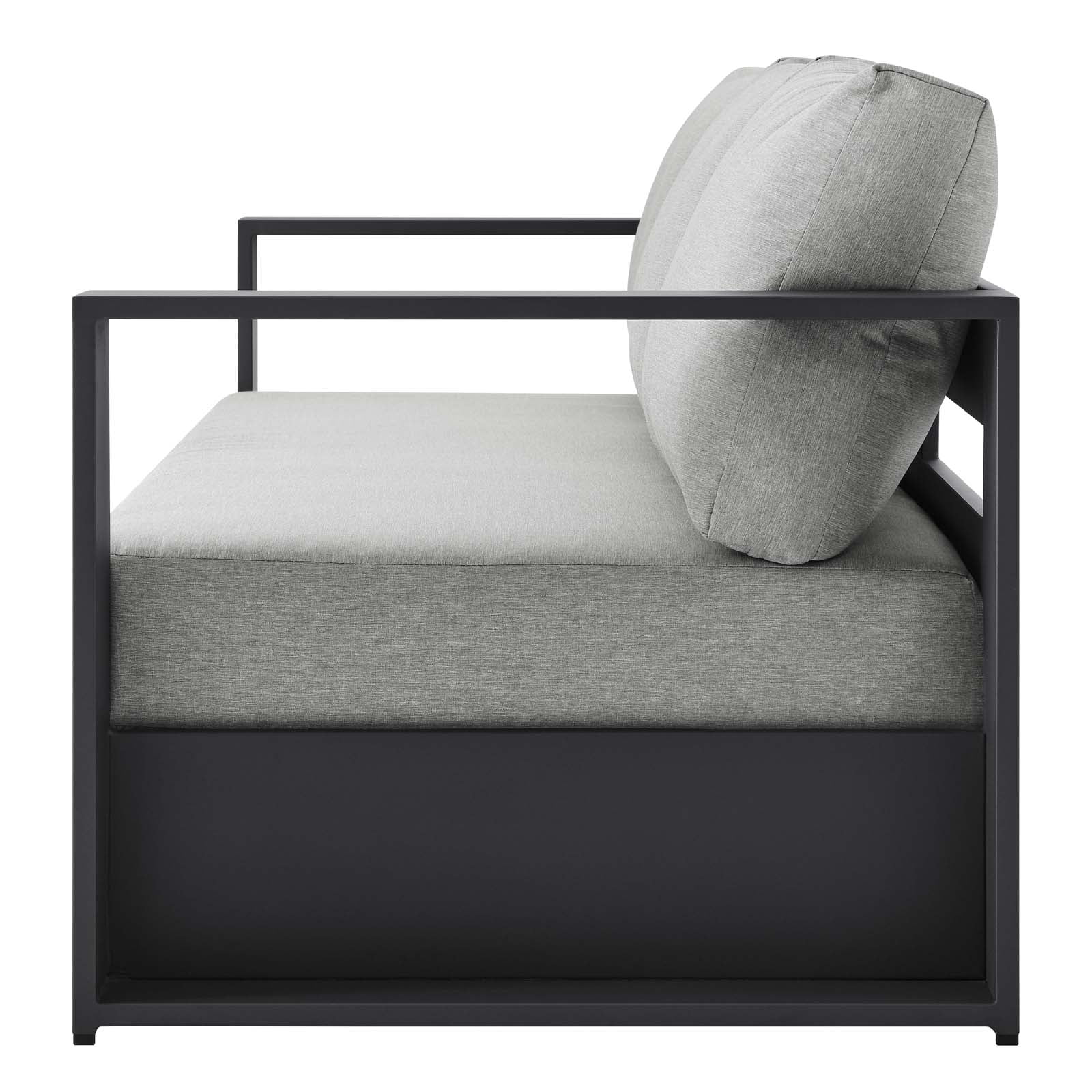 Lounge Sofa Table Set, Grey Gray, Aluminum, Metal, Fabric, Modern Contemporary, Outdoor Patio Balcony Cafe Bistro Garden Furniture Hotel Hospitality - Image 19