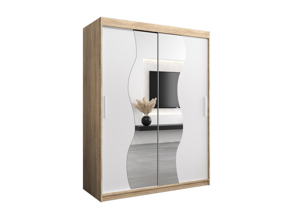 ARMARIO DE PUERTAS CORREDERAS 200/150/62 2 puertas Nestleare/blanco