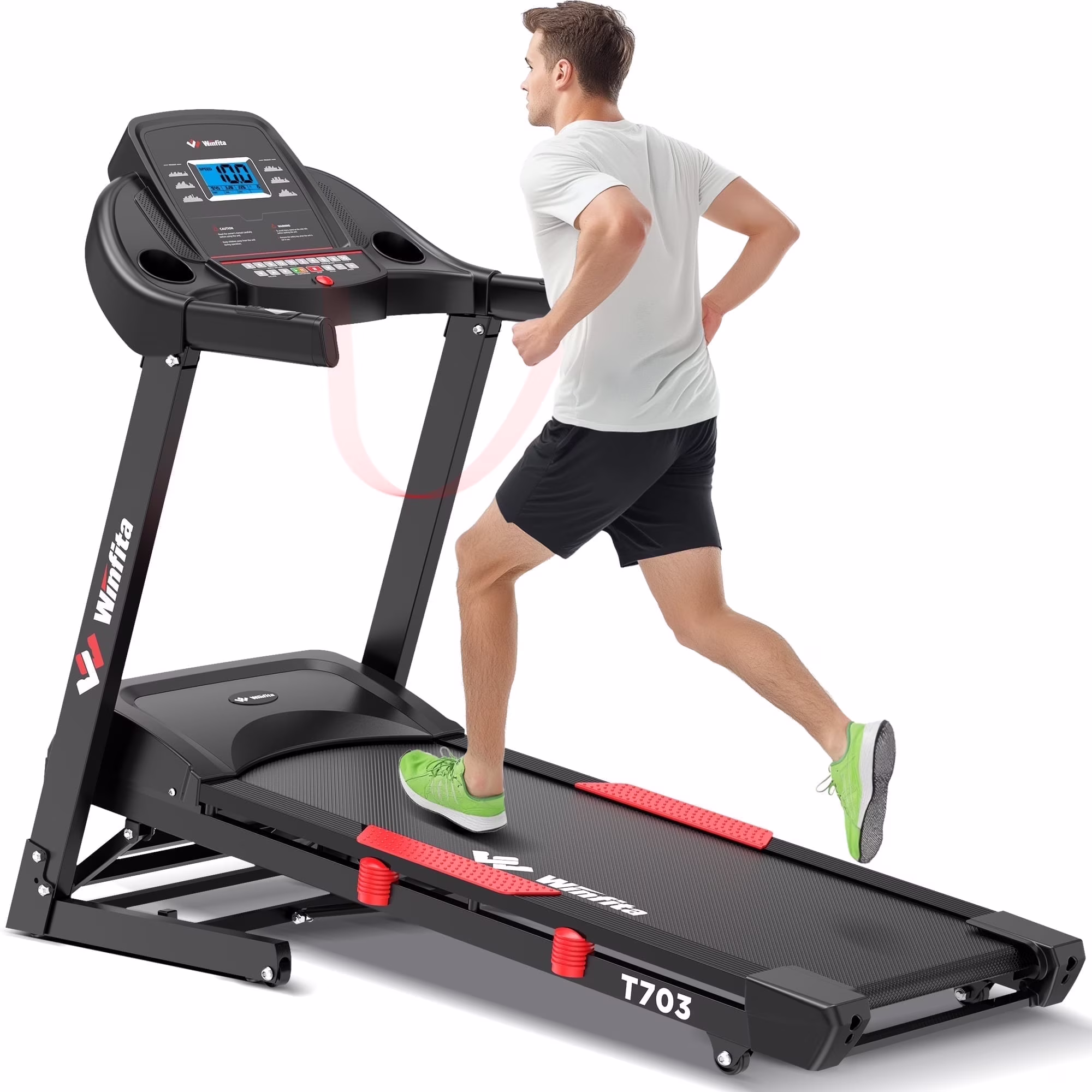 15% Auto Incline Treadmill for Home and Office, Portable Foldable Treadmills with 300 lb Weight Capacity, 4.0HP Quiet Walking Pad Treadmill, Pulse Monitor, BMI Detector, 50"x18"(0-12% Auto Incline)
