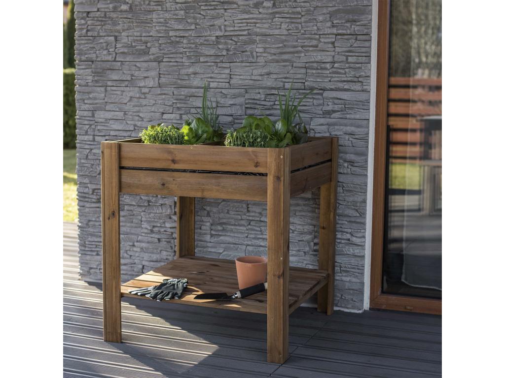 Urbano  Madera Tratada Decoratodo  Basic DIY 75x75x79 cm Capacidad de 98 Litros Sello FSC