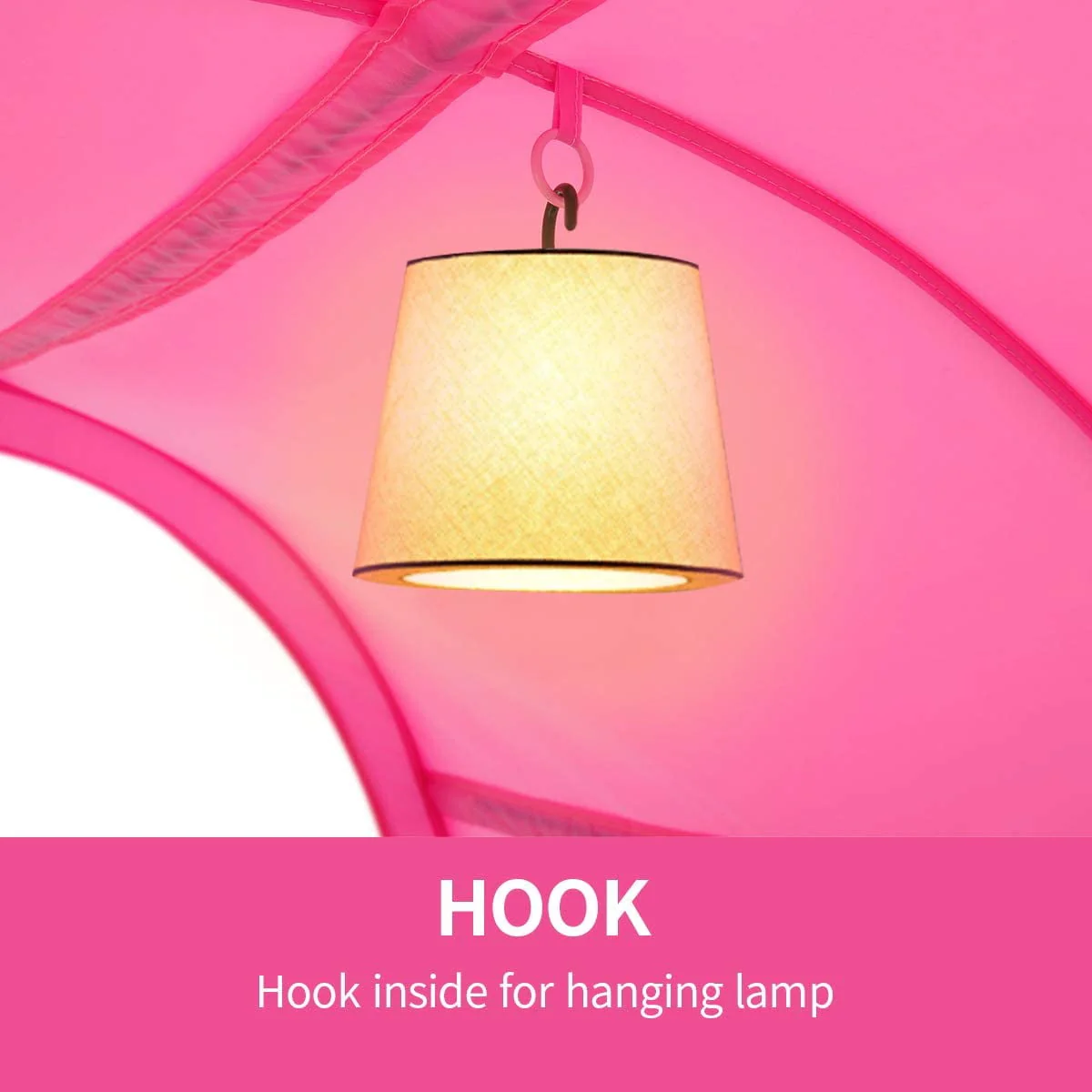 Alvantor Bed Tent Pop Up Canopy Full Pink - Image 6