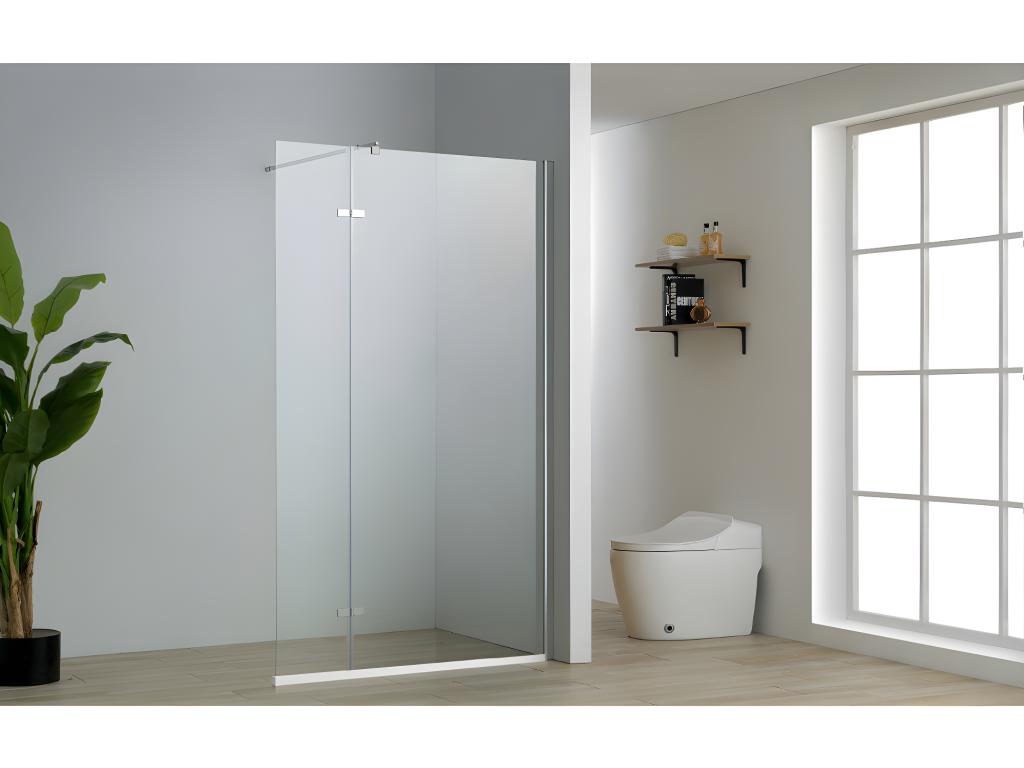 Mampara de ducha estilo italiano EMILIA con hoja pivotante - 120x200 cm