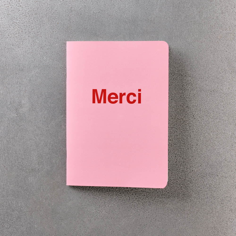 Carnet Merci - Rose Pâle et Rouge