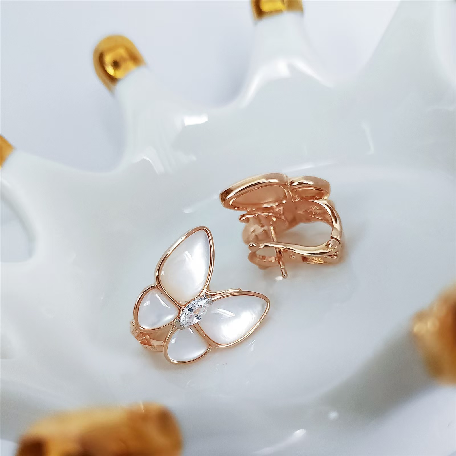 VCA Two Butterfly Earrings - Original Replica Club