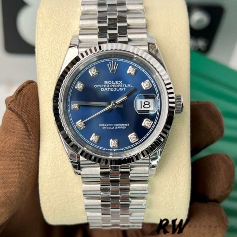 Rolex Datejust 126234 Blue Diamond Dial 36MM Unisex Replica Watch