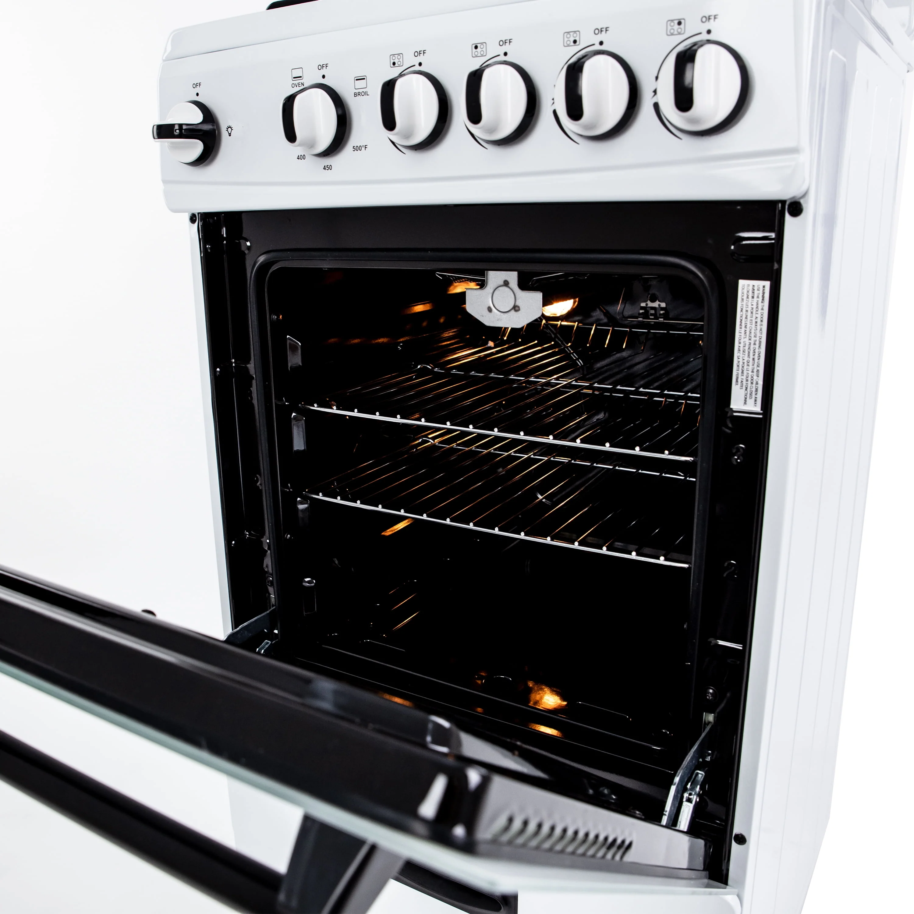 Avanti 20" Compact Gas Range Oven, in White (GR2011CW) - Image 5